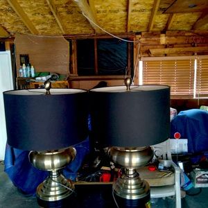 Beautiful brass lamps.  Accents any home decor.